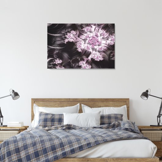 Toile Mandelbrot Set Art numérique fractal rose et noir (Insitu(Chambre))