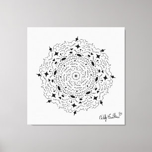 Toile Mandella noir et blanc
