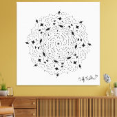 Toile Mandella noir et blanc (Insitu(Salon))