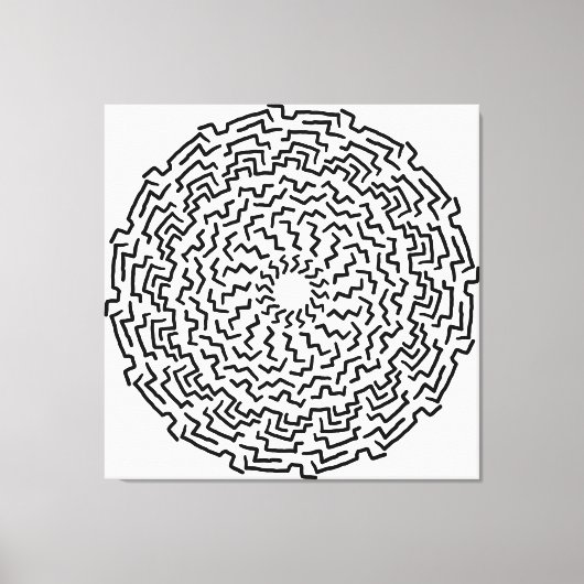 Toile Mandella ronde comme Maze (Recto)