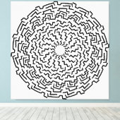 Toile Mandella ronde comme Maze (Insitu (Plancher de Bois))