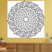 Toile Mandella ronde comme Maze (Insitu(Salon))