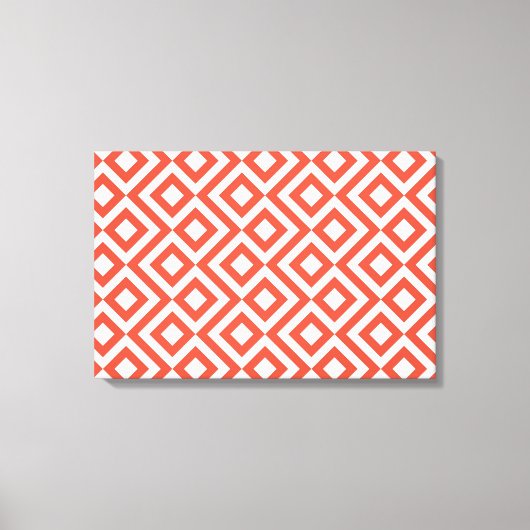 Toile Mander orange et blanc (Recto)