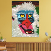 Toile Mandrill Monkey Stretched Canvas Print (Insitu(Salon))