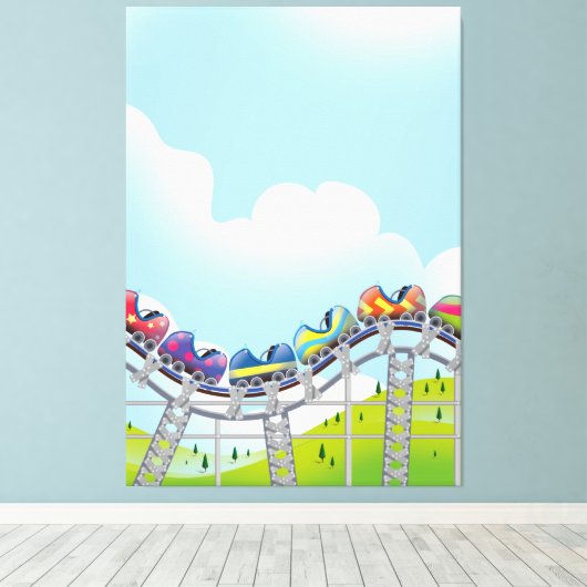 Toile Manège de montagnes russes (Insitu (Plancher de Bois))