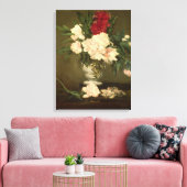 Toile Manet | Vase de pivoines sur un petit piédestal, 1 (Insitu(Salon))