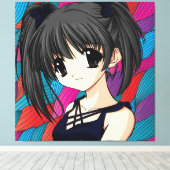 Toile Manga Anime Girl Wrapped Canvas (Insitu (Plancher de Bois))