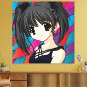 Toile Manga Anime Girl Wrapped Canvas (Insitu(Salon))