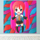 Toile Manga Anime Girl Wrapped Canvas (Insitu (Plancher de Bois))