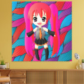 Toile Manga Anime Girl Wrapped Canvas (Insitu(Salon))