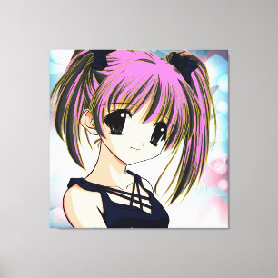 Toile Manga Anime Girl Wrapped Canvas