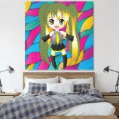Toile Manga Anime Girl Wrapped Canvas (Insitu(Chambre))