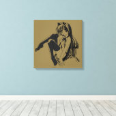 Toile Manga, Chatte Neko Furry Kawaii Loli (Insitu (Plancher de Bois))