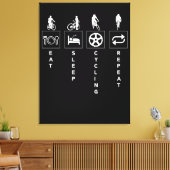 Toile Manger Dormir Cyclisme Répéter (Insitu(Salon))
