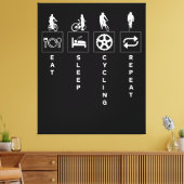 Toile Manger Dormir Cyclisme Répéter (Insitu(Salon))