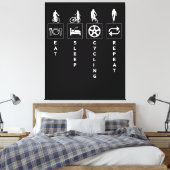 Toile Manger Dormir Cyclisme Répéter (Insitu(Chambre))