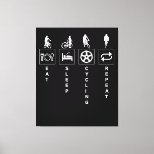 Toile Manger Dormir Cyclisme Répéter