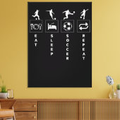 Toile Manger Dormir Football Répéter (Insitu(Salon))