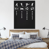 Toile Manger Dormir Football Répéter (Insitu(Chambre))