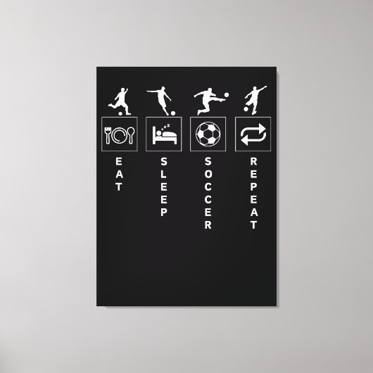 Toile Manger Dormir Football Répéter (Recto)