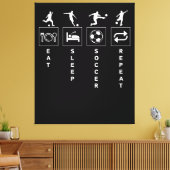 Toile Manger Dormir Football Répéter (Insitu(Salon))