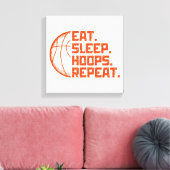Toile Manger Dormir Hoops Répéter Basketball Citations D (Insitu(Salon))
