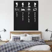 Toile Manger Dormir Randonnée Répéter (Insitu(Chambre))