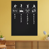 Toile Manger Dormir Tennis Répéter (Insitu(Salon))