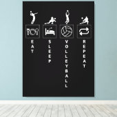Toile Manger Dormir Volleyball Répéter (Insitu (Plancher de Bois))
