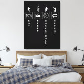 Toile Manger Sommeil Basket-ball Répéter (Insitu(Chambre))