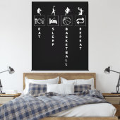 Toile Manger Sommeil Basket-ball Répéter (Insitu(Chambre))