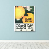 Toile Mangez des oranges de CA le jour de l'orange (Insitu (Plancher de Bois))
