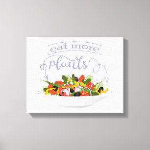 Toile Mangez plus de plantes frais motivation salade let