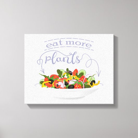 Toile Mangez plus de plantes frais motivation salade let (Recto)