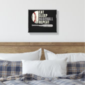 Toile Mangez Sleep Baseball Répéter Funny Baseball Playe (Insitu(Chambre))
