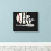 Toile Mangez Sleep Baseball Répéter Funny Baseball Playe (Insitu (Plancher de Bois))