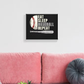Toile Mangez Sleep Baseball Répéter Funny Baseball Playe (Insitu(Salon))