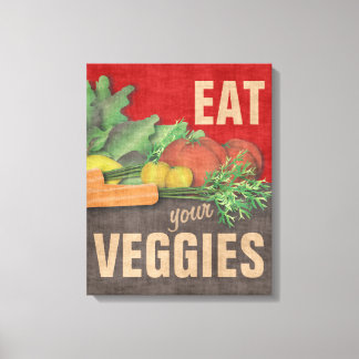 Toile Mangez Votre Cuisine Légume Décor Art