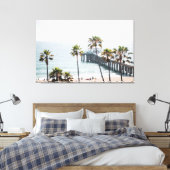 Toile Manhattan Beach Pier, Jour ensoleillé, Extra Large (Insitu(Chambre))