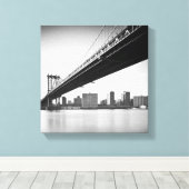 Toile Manhattan Bridge and skyline, New York, US. (Insitu (Plancher de Bois))
