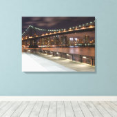 Toile Manhattan Bridge et NYC Skyline (Insitu (Plancher de Bois))