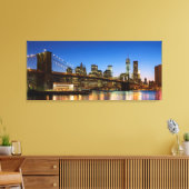 Toile Manhattan et Brooklyn Bridge à Dusk (Insitu(Salon))