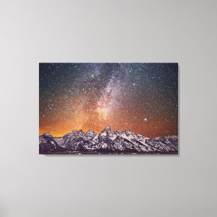 Toile Manière laiteuse au-dessus de Teton grand