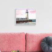 Toile Manistee North Pierhead Lighthouse StretchedCanvas (Insitu(Salon))