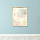 Toile Manitowoc, Sheboygan et Hilbert, Wis (Insitu (Plancher de Bois))