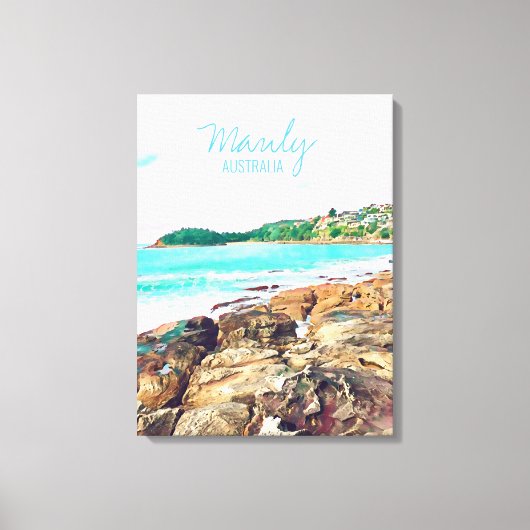 Toile Manly Beach surf océanique Australie Voyage (Recto)