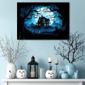 Toile Manoir Lune Maison Hantée