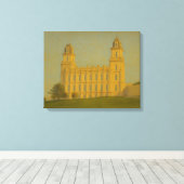Toile Manti Utah Temple Painting™ LDS Peinture murale (Insitu (Plancher de Bois))