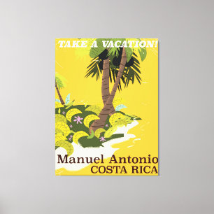 Toile Manuel Antonio, Costa Rica affiche de voyage vinta