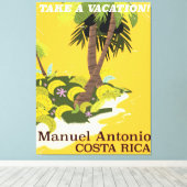 Toile Manuel Antonio, Costa Rica affiche de voyage vinta (Insitu (Plancher de Bois))